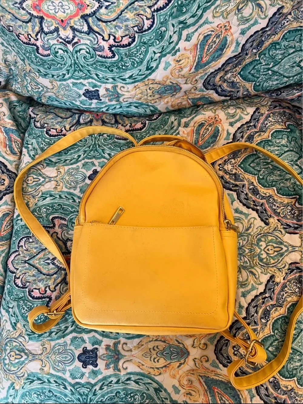 Yellow Women's Mini Backpack Bag